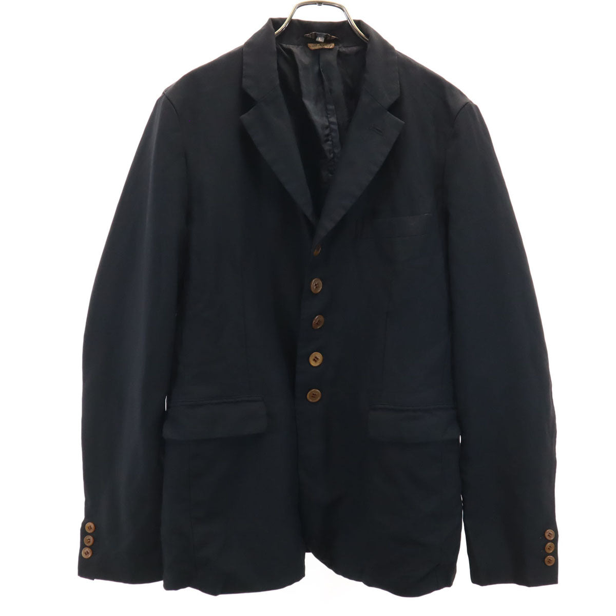 BLACK COMME des GARCONS ブラックコムデギャルソン 2016年 日本製 テーラードジャケット L ブラック レディース