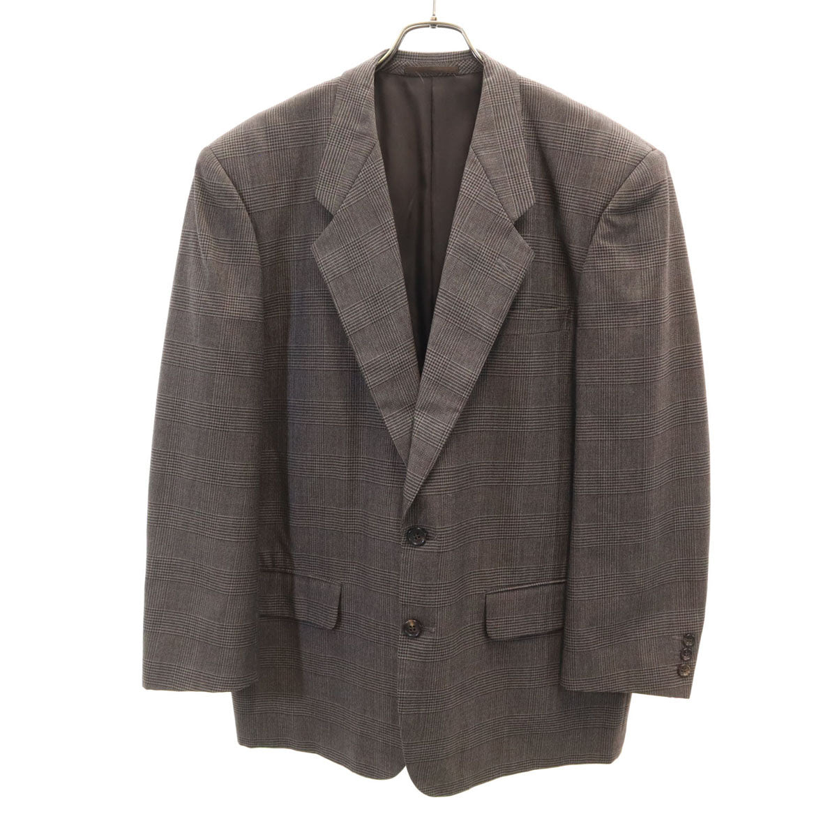 COMME des GARCONS HOMME コムデギャルソンオム 1990年 90s 日本製 オールド グレンチェック テーラードジャケット M チャコールグレー ブレザー メンズ