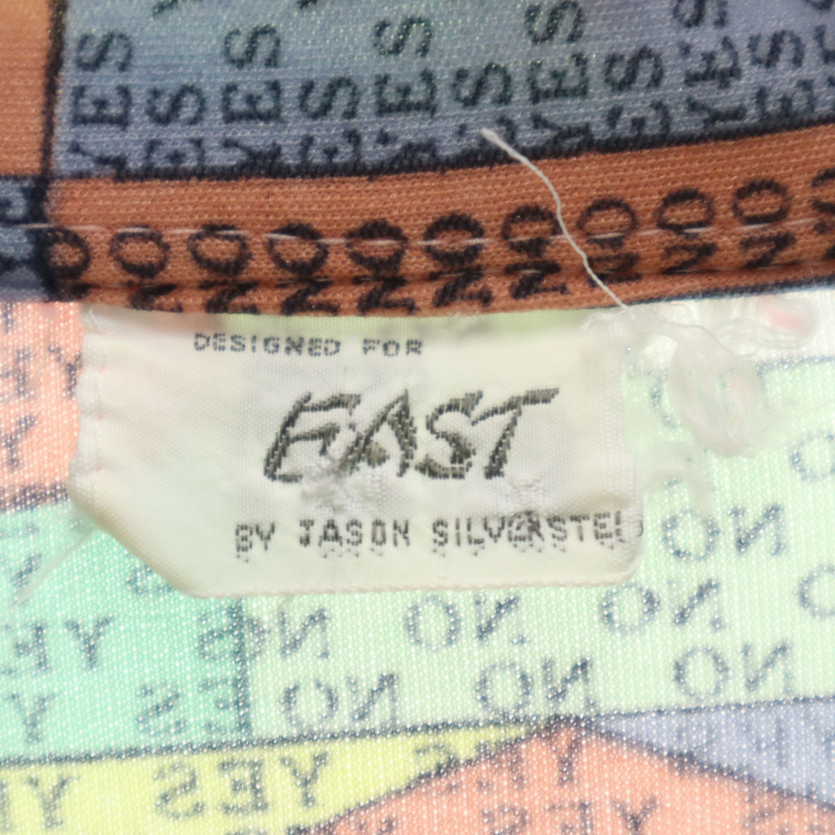 EAST 70s ヴィンテージ 総柄 長袖 シャツ グリーン系 ストレッチ レディース