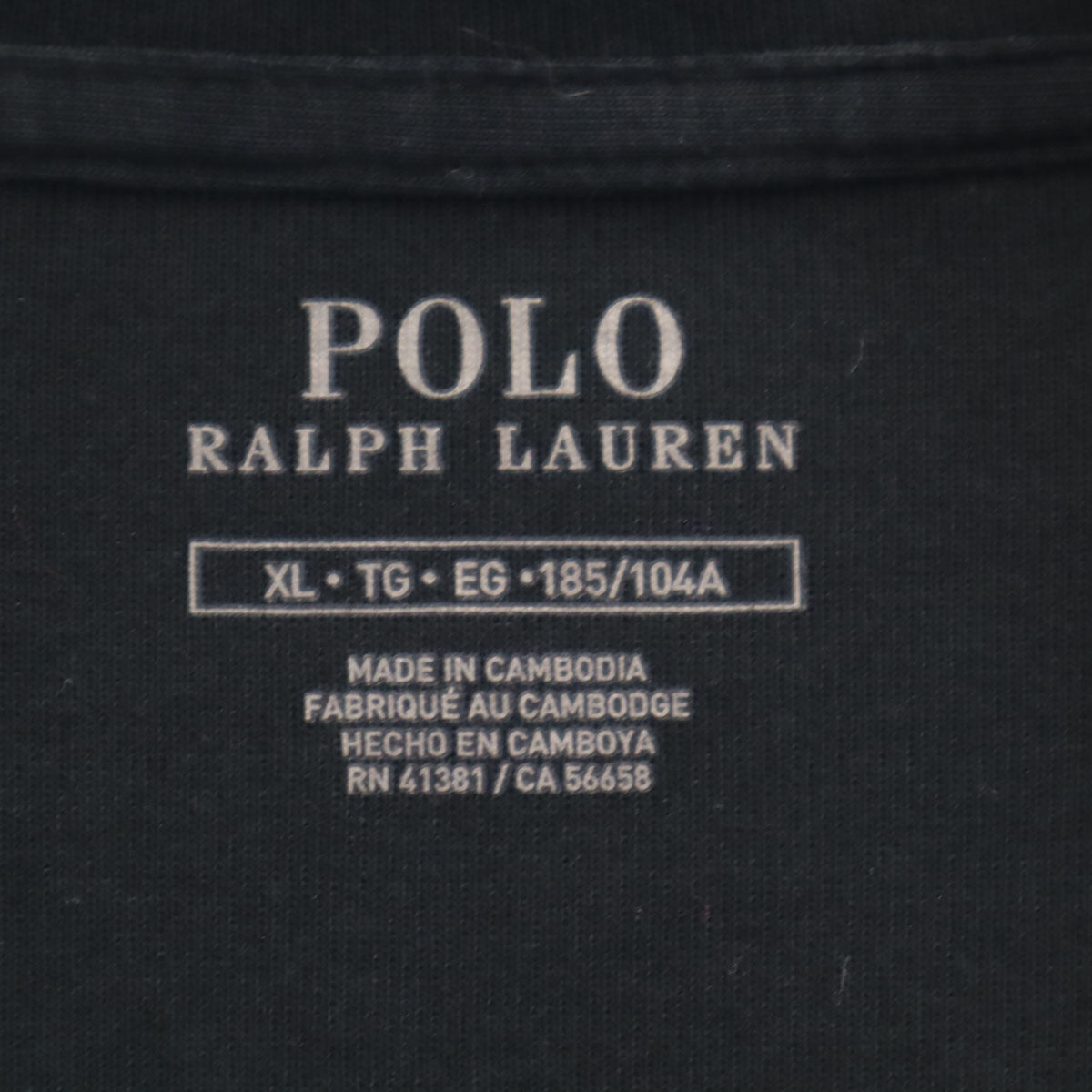 POLO RALPH LAUREN ポロラルフローレン 長袖 ジップパーカー XL ブラック メンズ