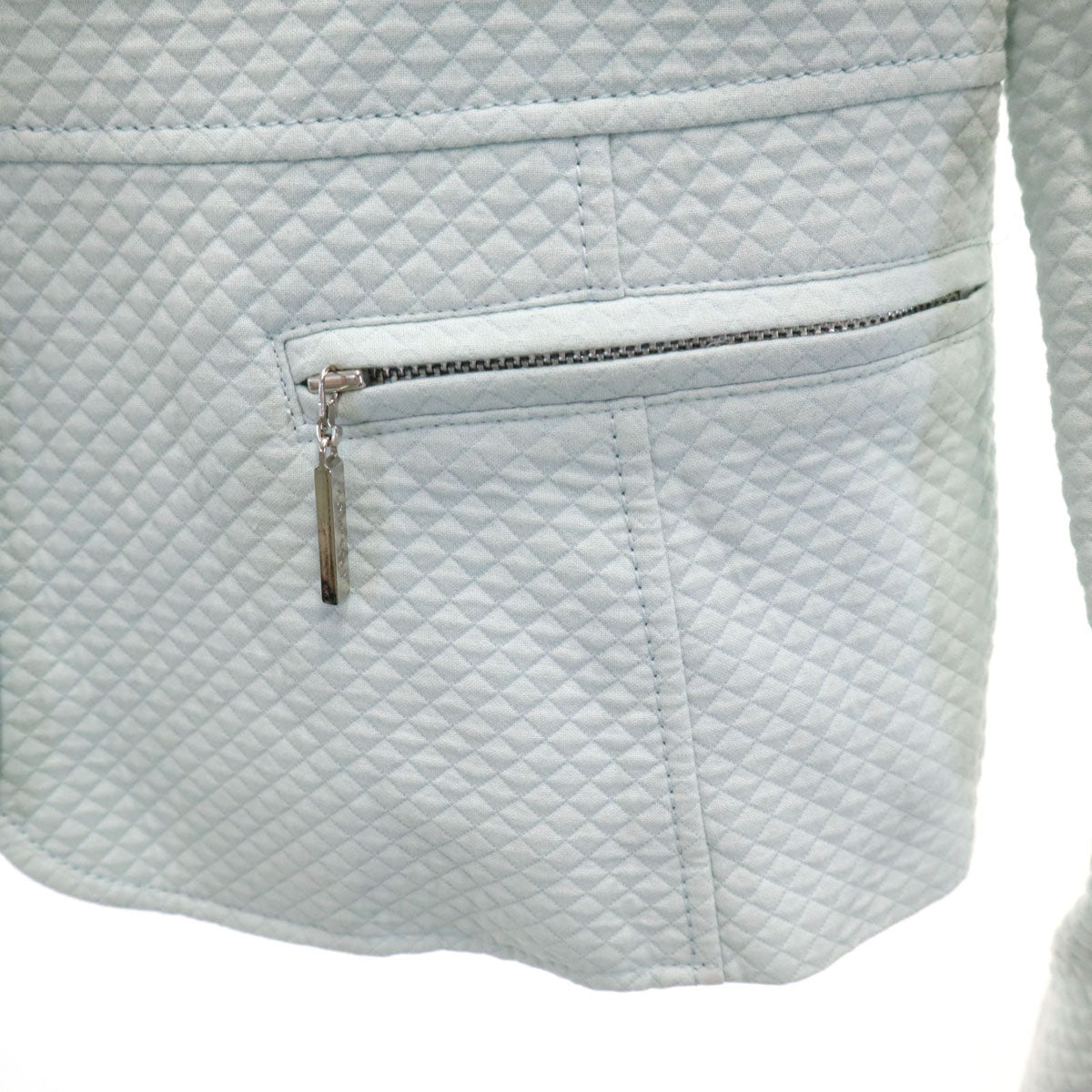 courreges クレージュ 日本製 キルティングジャケット 11AR ライトブルー レディース