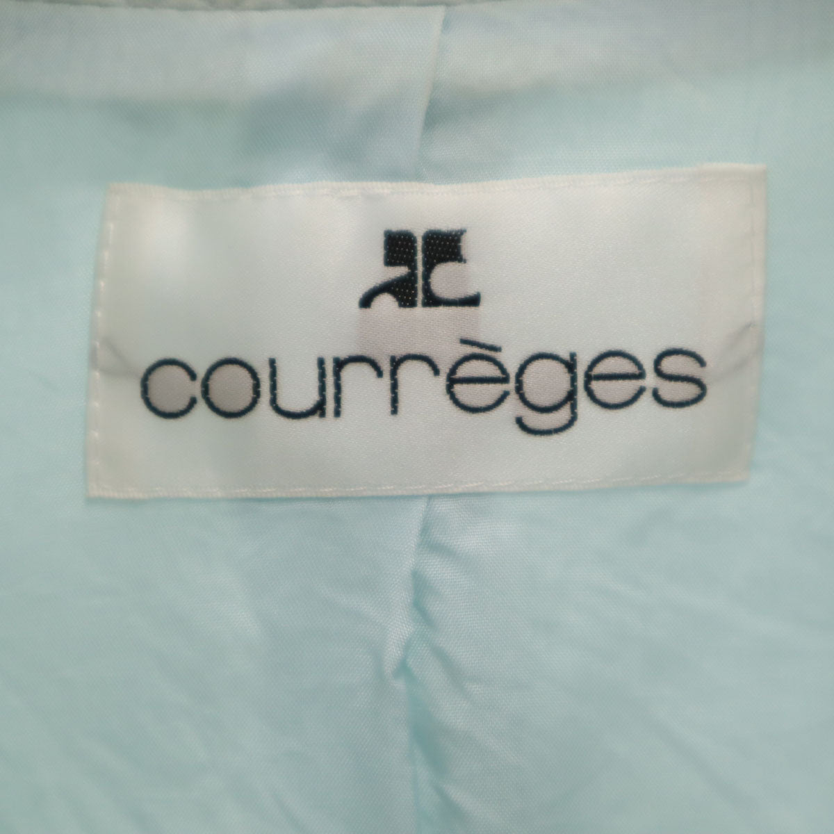 courreges クレージュ 日本製 キルティングジャケット 11AR ライトブルー レディース