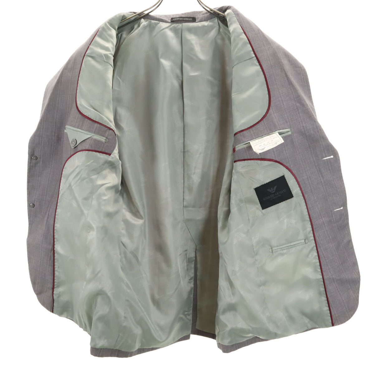 GIORGIO ARMANI ジョルジオアルマーニ 90s オールド スーツ 上下 セットアップ 48/32 グレー メンズ