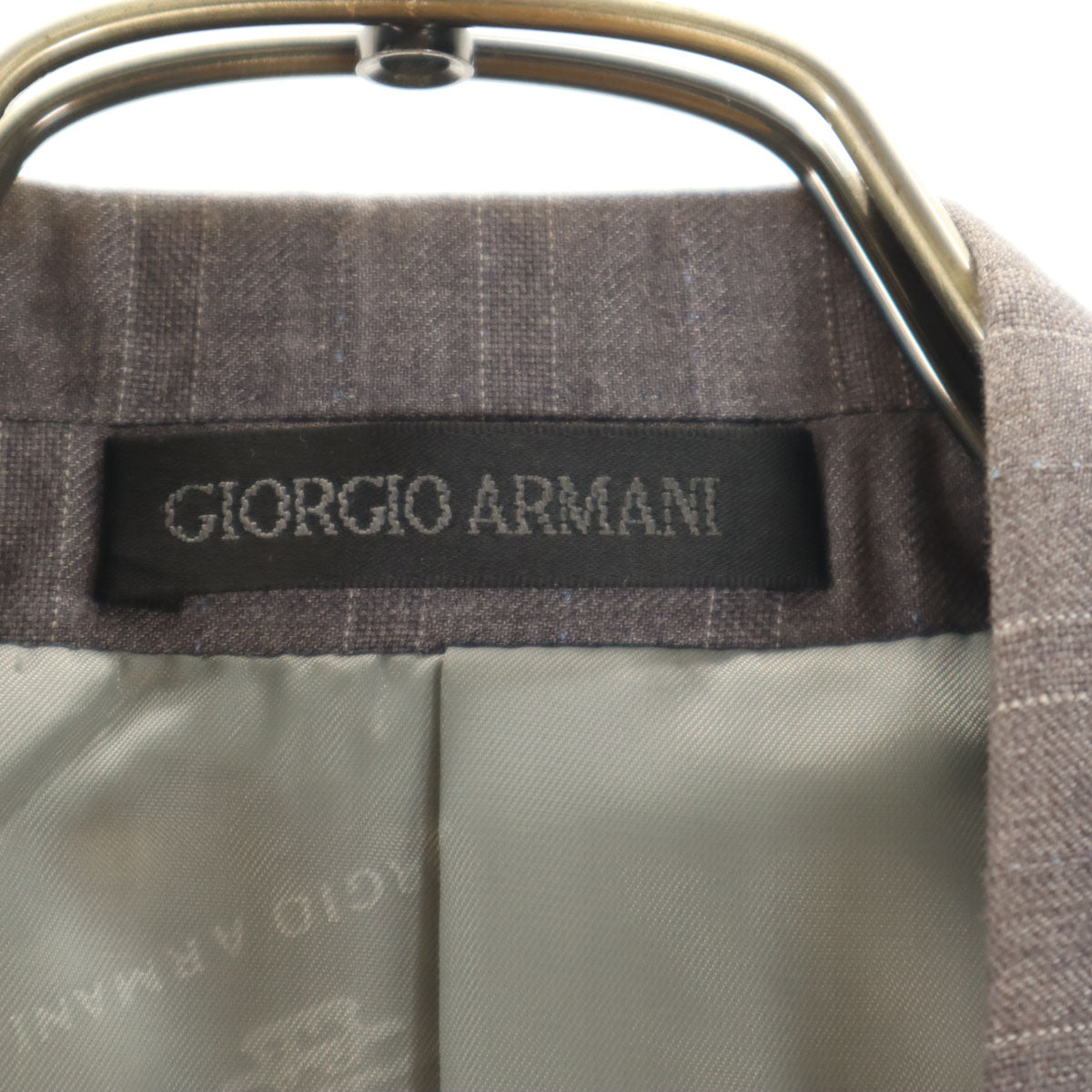 GIORGIO ARMANI ジョルジオアルマーニ 90s オールド スーツ 上下 セットアップ 48/32 グレー メンズ