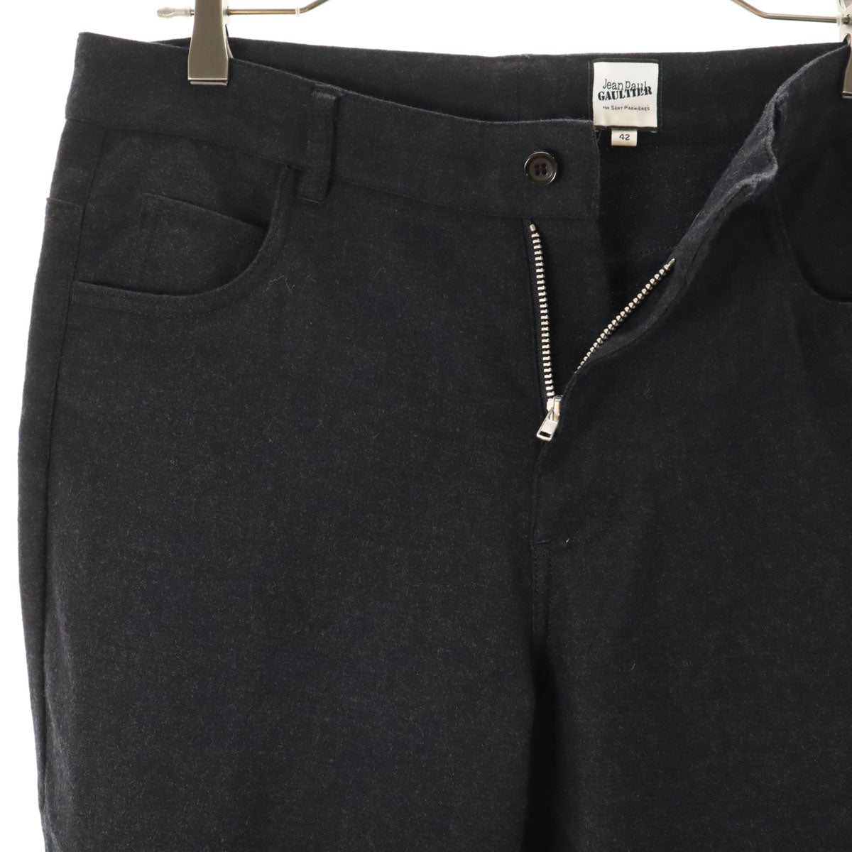 JEAN-PAUL GAULTIER ジャンポールゴルチエ ウールジャケット 上下 セットアップ 42 ブラック レディース