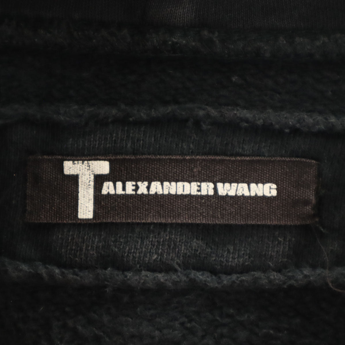 T by ALEXANDER WANG ティーバイアレキサンダーワン 長袖 スウェットパーカー ブラック レディース
