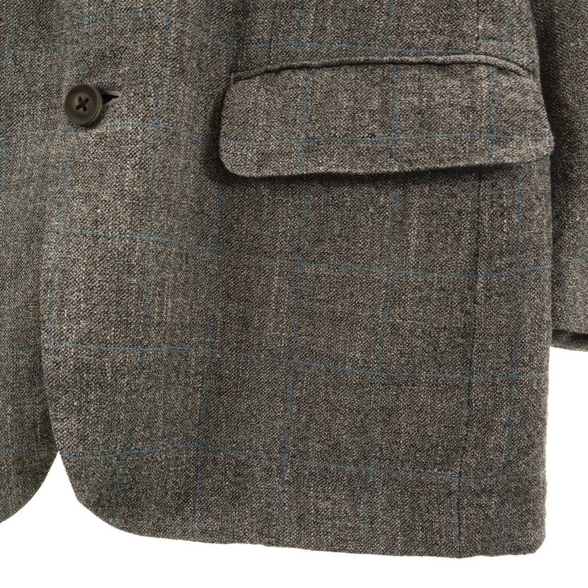 BURBERRY LONDON バーバリーロンドン 日本製 シルクブレンド チェック柄 テーラードジャケット AB5 グレー 三陽商会 メンズ