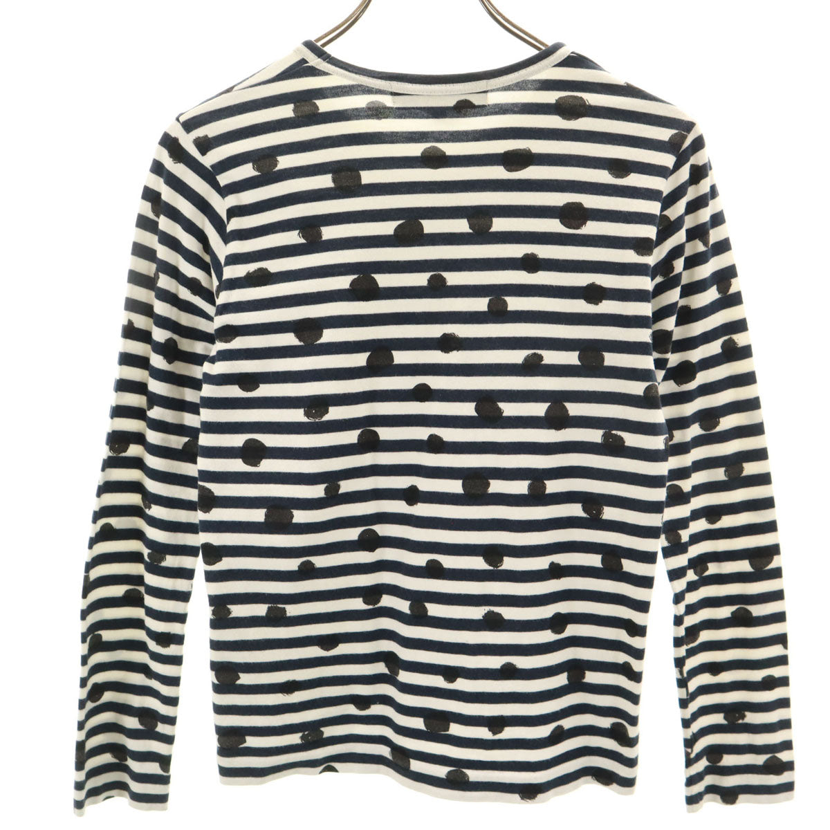 BLACK COMME des GARCONS ブラックコムデギャルソン 2009年 00s 日本製 ボーダー柄 長袖 Tシャツ S ネイビー ロンT レディース