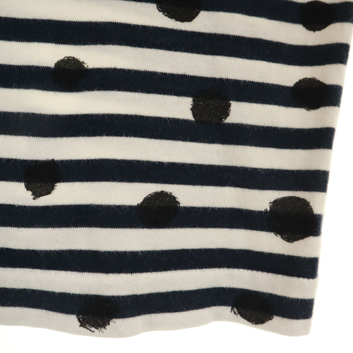 BLACK COMME des GARCONS ブラックコムデギャルソン 2009年 00s 日本製 ボーダー柄 長袖 Tシャツ S ネイビー ロンT レディース
