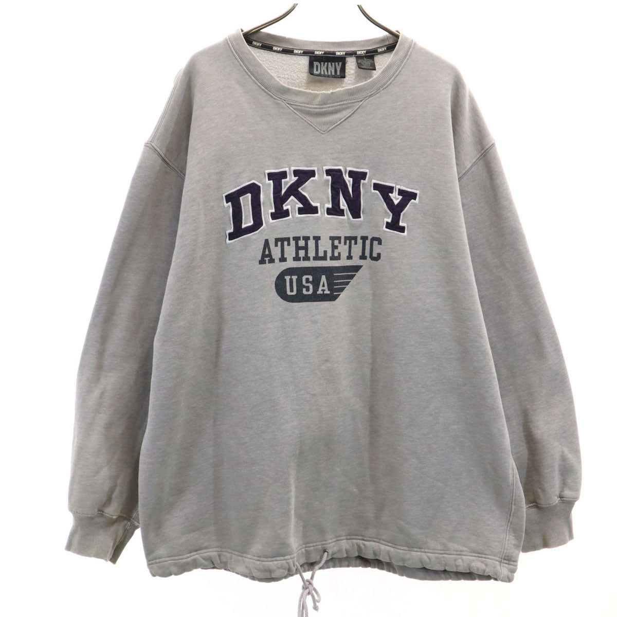 DKNY DONNA KARAN NEW YORK ダナキャランニューヨーク 90s 00s オールド 長袖 スウェット トレーナー L グレー メンズ