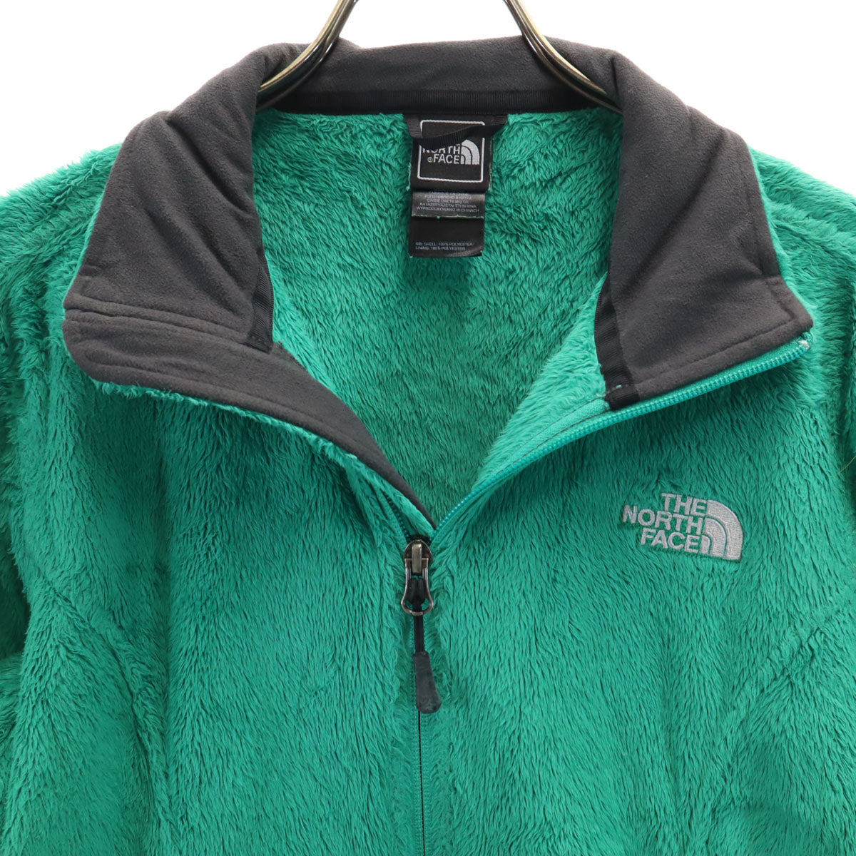 THE NORTH FACE ノースフェイス フリースジャケット L グリーン系 CT42 アウトドア レディース