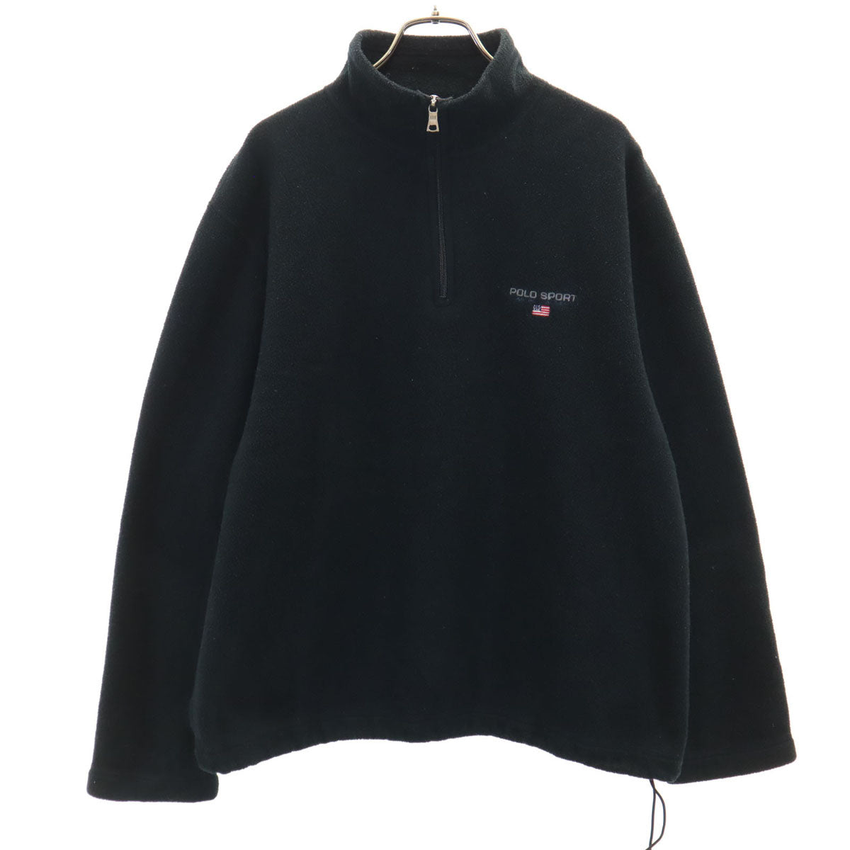 POLO SPORT RALPH LAUREN ポロスポーツラルフローレン 長袖 フリース ハーフジップ トレーナー M ブラック メンズ