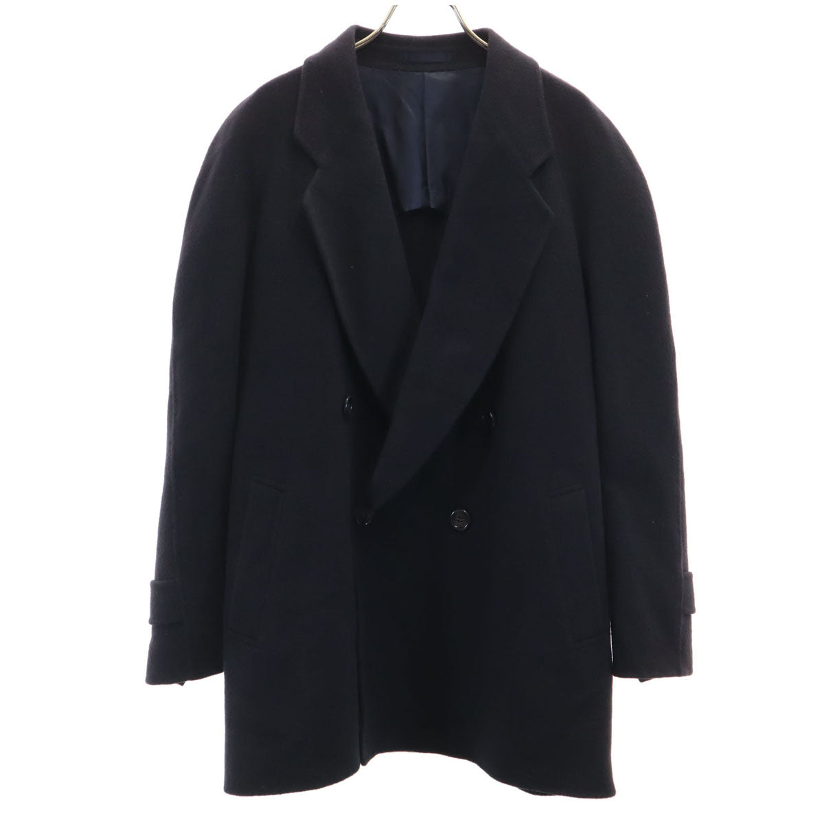 Christian Dior MONSIEUR クリスチャンディオール ムッシュ 90s カシミヤ100％ オールド ダブル テーラードジャケット M ブラック メンズ