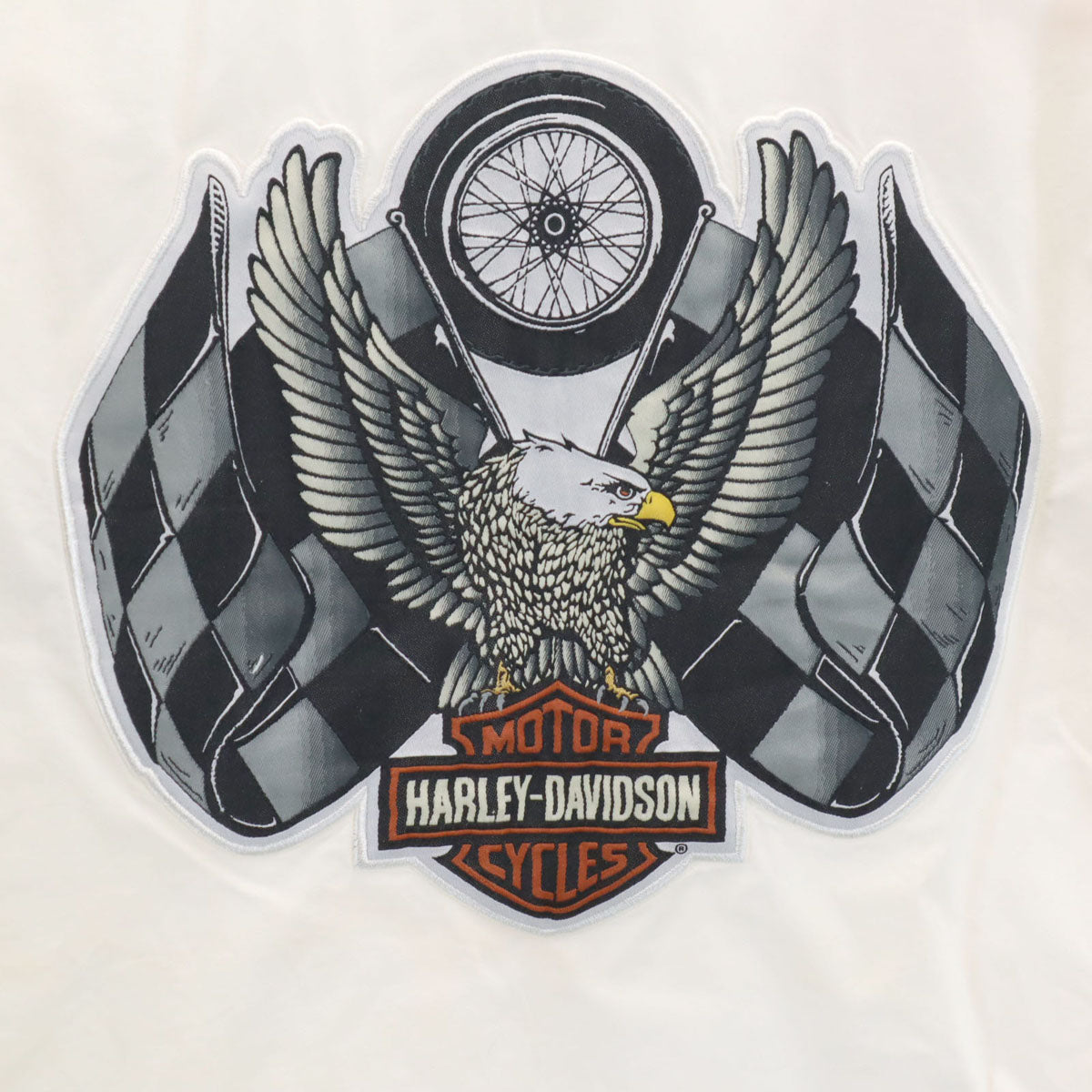 HARLEY DAVIDSON ハーレーダビッドソン バックロゴ 長袖 ボタンダウンシャツ S ホワイト メンズ