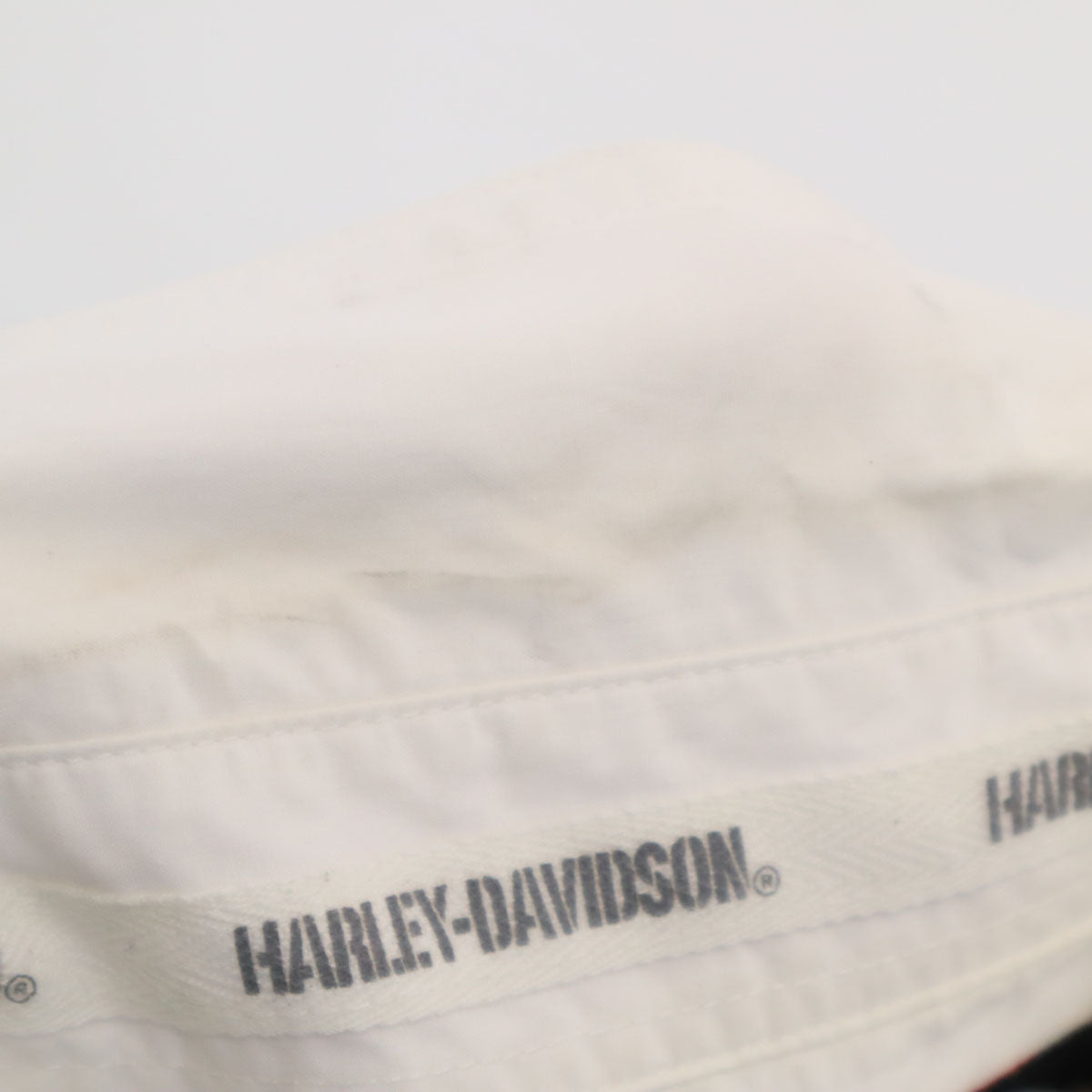 HARLEY DAVIDSON ハーレーダビッドソン バックロゴ 長袖 ボタンダウンシャツ S ホワイト メンズ