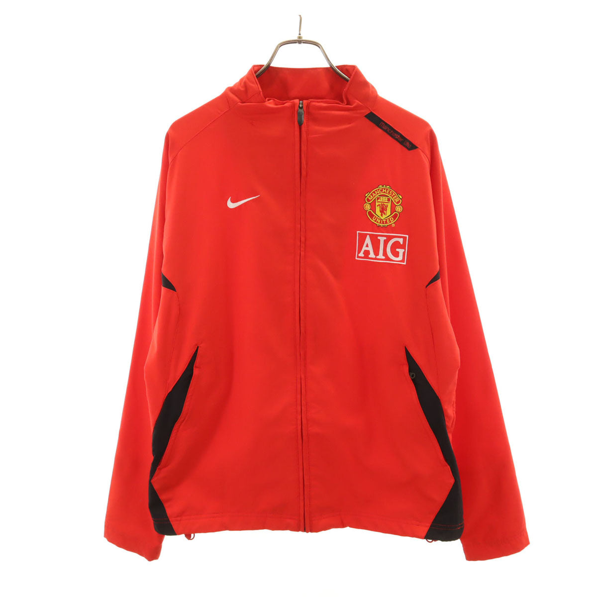 NIKE ナイキ サッカー ジップジャケット L レッド マンチェスターユナイテッド 裏メッシュ メンズ