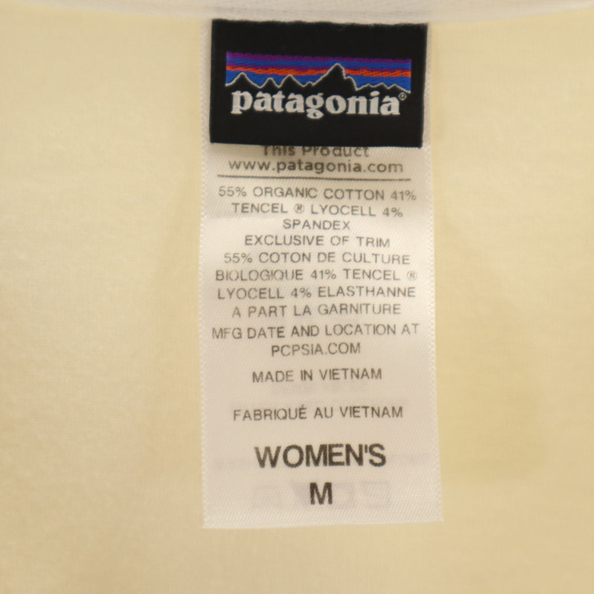 patagonia パタゴニア 長袖 ジップパーカー M アイボリー 53705F A14アウトドア レディース