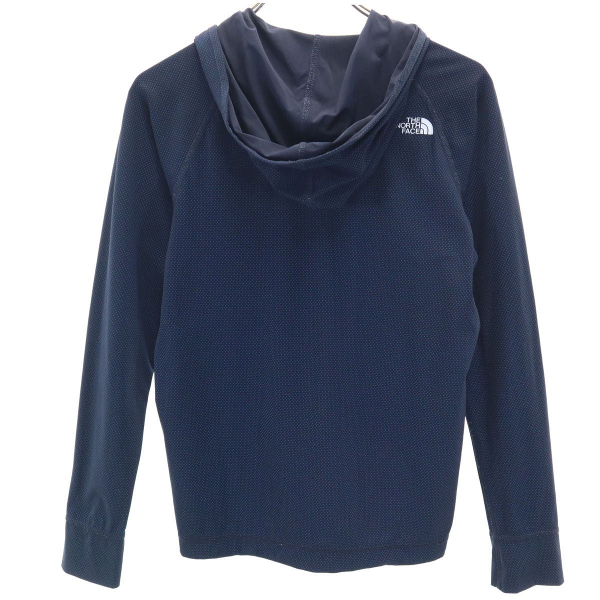 THE NORTH FACE ノースフェイス ドット柄 長袖 ジップパーカー M ネイビー NTW11543 アウトドア 水玉 レディース