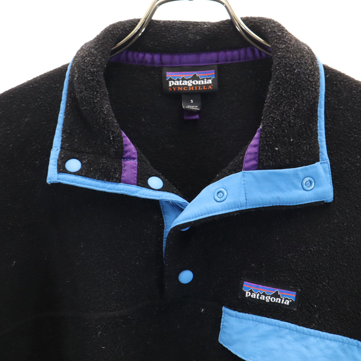 patagonia パタゴニア ライトウェイト シンチラスナップT フリースジャケット S ブラック 25551FA22 アウトドア プルオーバー メンズ
