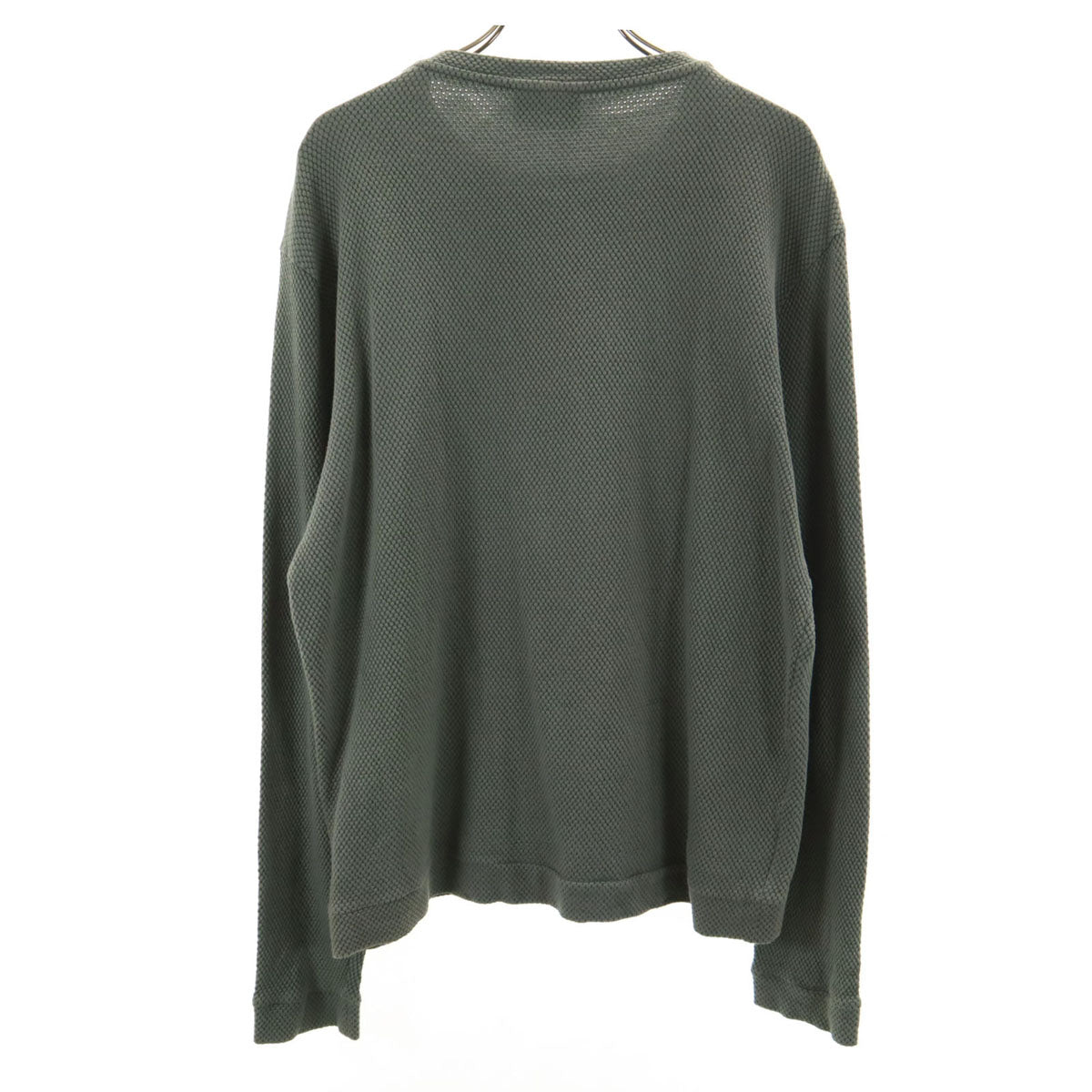 Emporio Armani エンポリオアルマーニ ポルトガル製 長袖 サーマル地 カットソー M カーキ メンズ