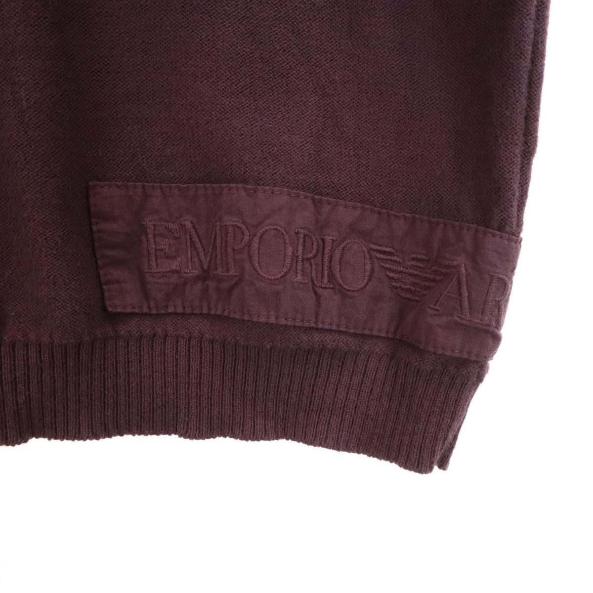 Emporio Armani エンポリオアルマーニ トルコ製 長袖 セーター M パープル メンズ