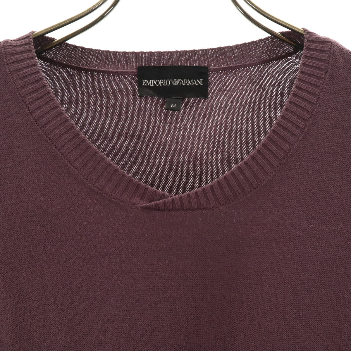 Emporio Armani エンポリオアルマーニ トルコ製 長袖 セーター M パープル メンズ