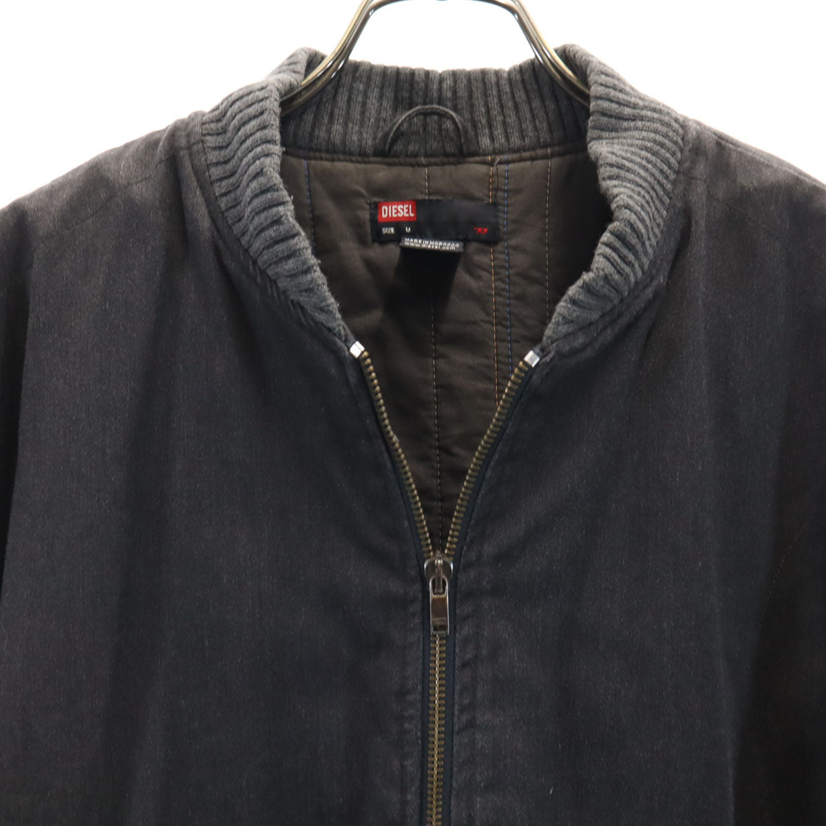 DIESEL ディーゼル 中綿ジャケット M チャコールグレー メンズ