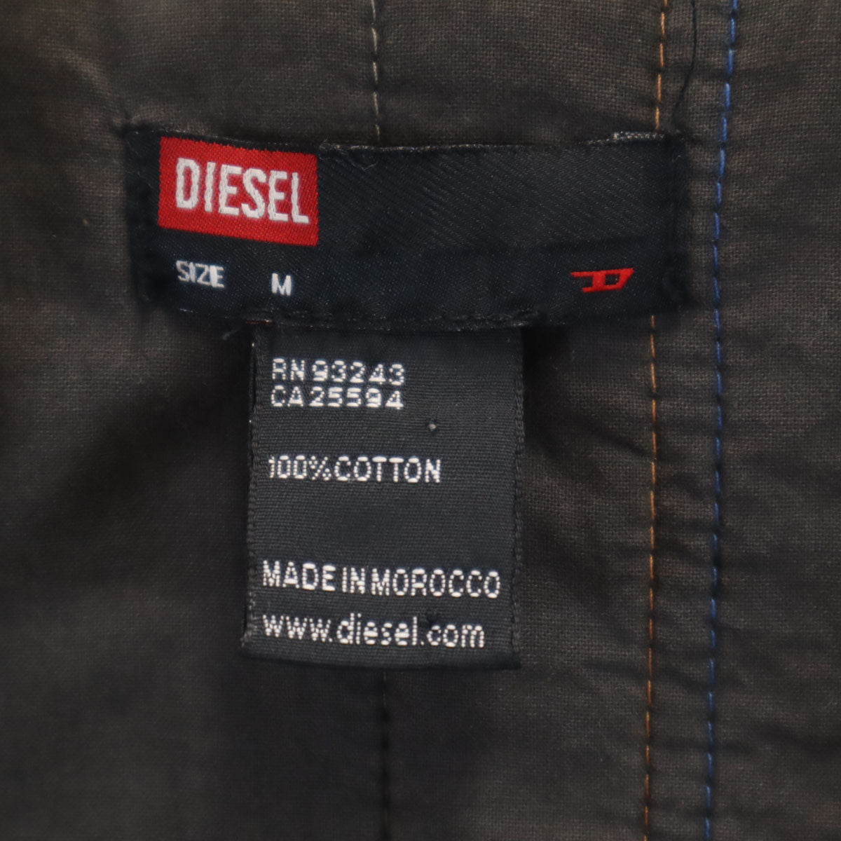 DIESEL ディーゼル 中綿ジャケット M チャコールグレー メンズ