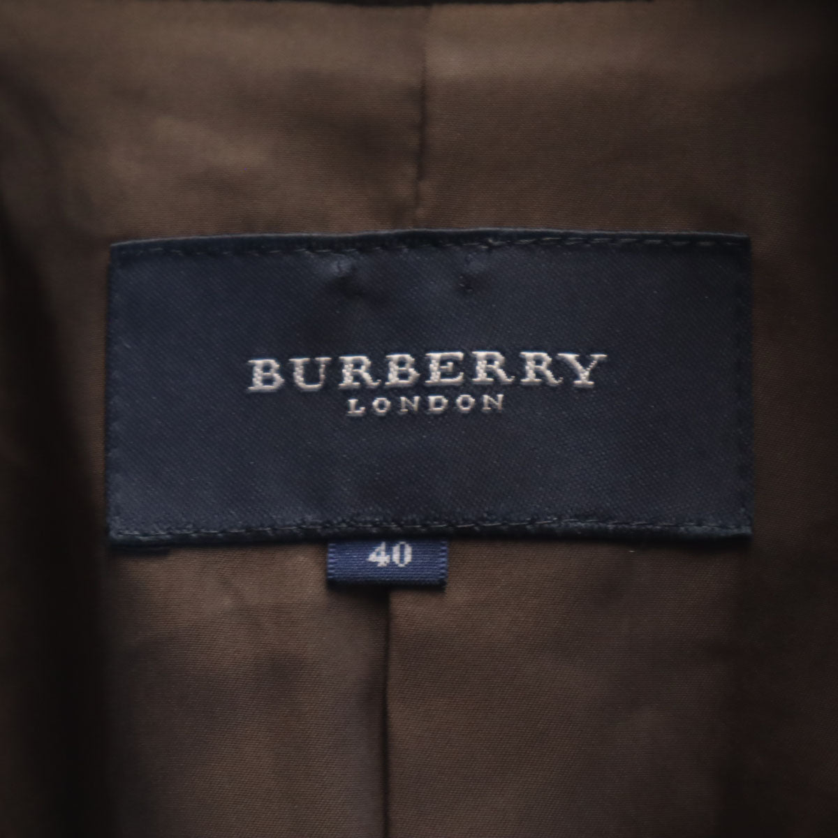 BURBERRY LONDON バーバリーロンドン ベロア ジャケット 40 ブラウン 三陽商会 ラビットファー付き レディース