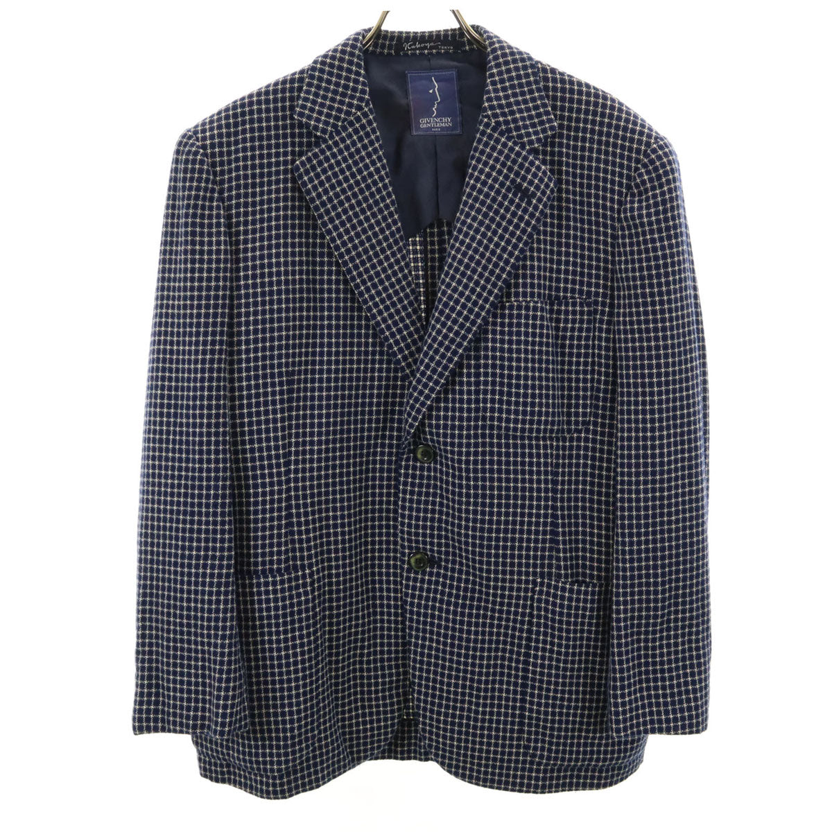 ジバンシー ジェントルマン 90s オールド テーラードジャケット ブルー メンズ