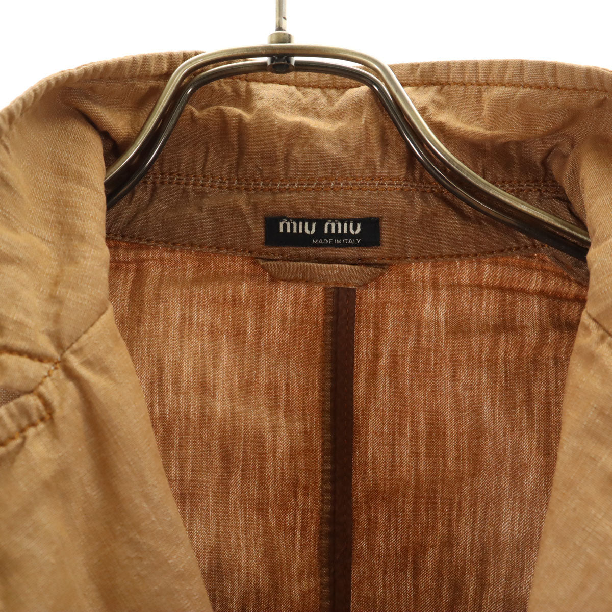 MIUMIU ミュウミュウ イタリア製 テーラードジャケット 46 ベージュ メンズ