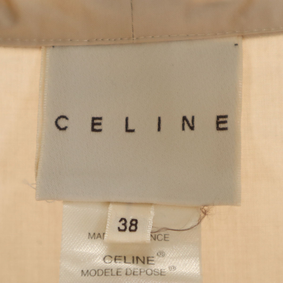 CELINE セリーヌ フランス製 ジャケット 38 アイボリー レディース
