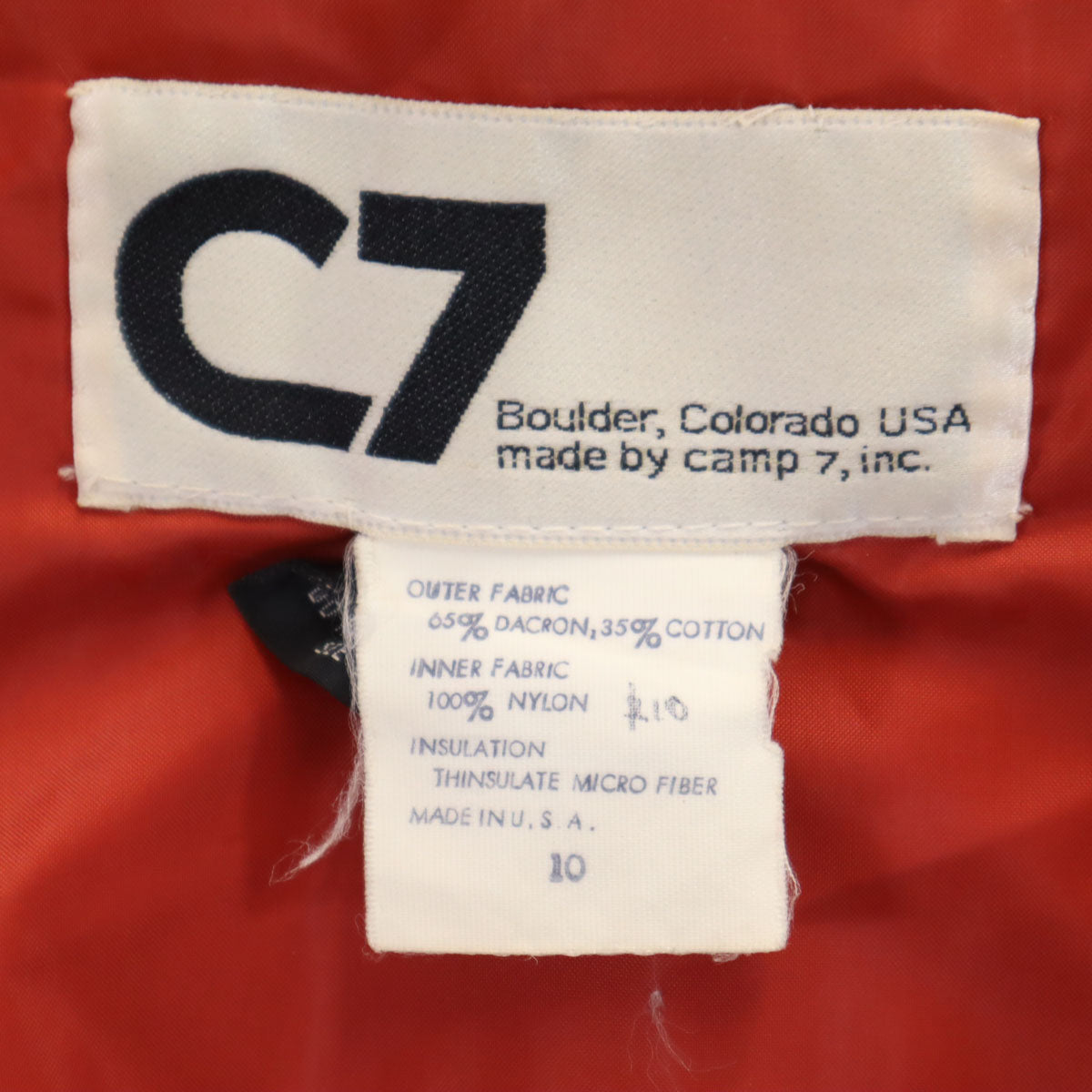 CAMP7 キャンプセブン 70s USA製 ヴィンテージ 中綿ジャケット 10 モカブラウン レディース