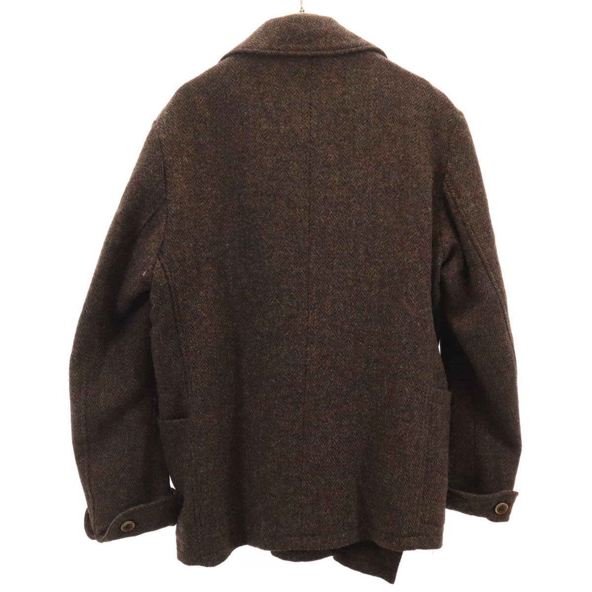 mean ミーン 日本製 ハリスツイード ピーコート 2 ブラウン Harris Tweed Pコート メンズ