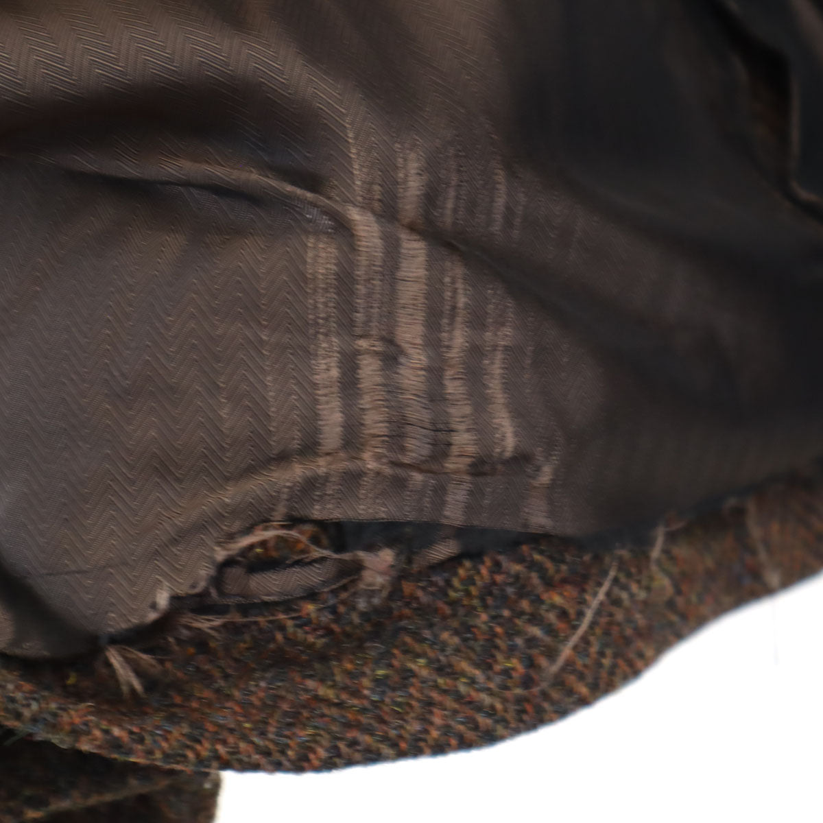 mean ミーン 日本製 ハリスツイード ピーコート 2 ブラウン Harris Tweed Pコート メンズ