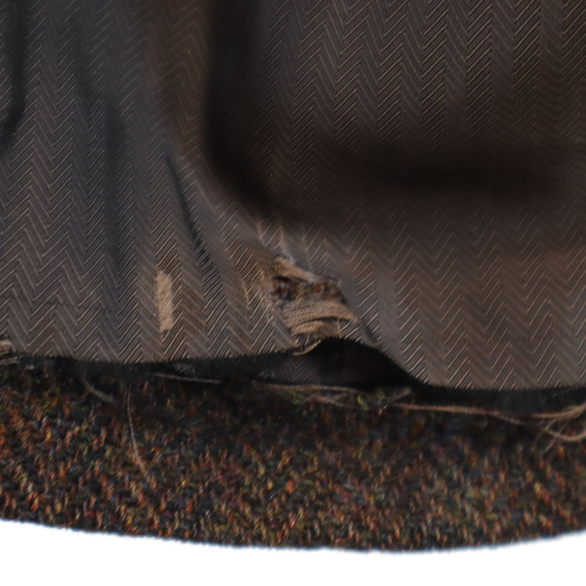 mean ミーン 日本製 ハリスツイード ピーコート 2 ブラウン Harris Tweed Pコート メンズ