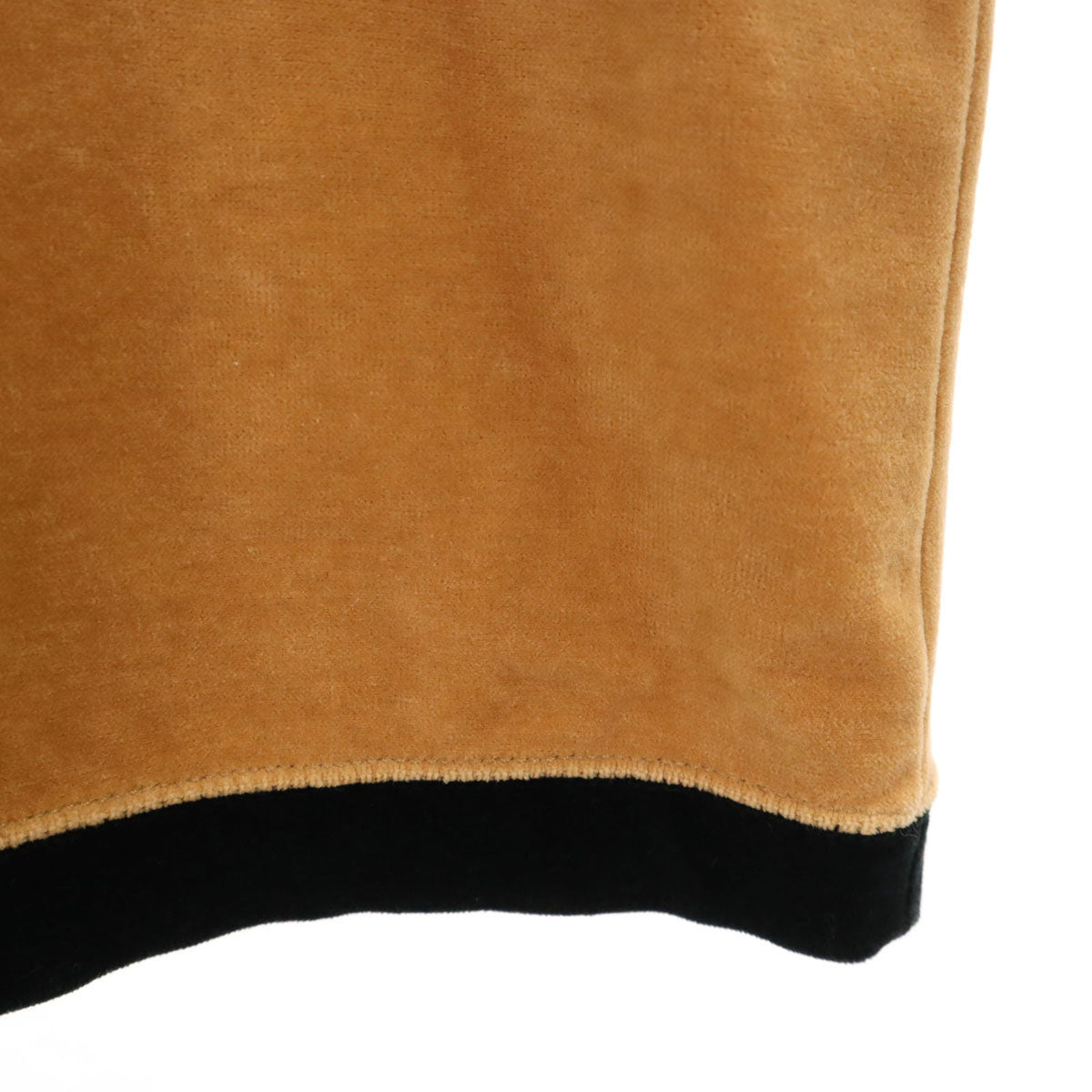 FENDI フェンディ 90s イタリア製 オールド バックプリント 長袖 ハーフジップ ベロア ポロシャツ 40 ブラウン メンズ