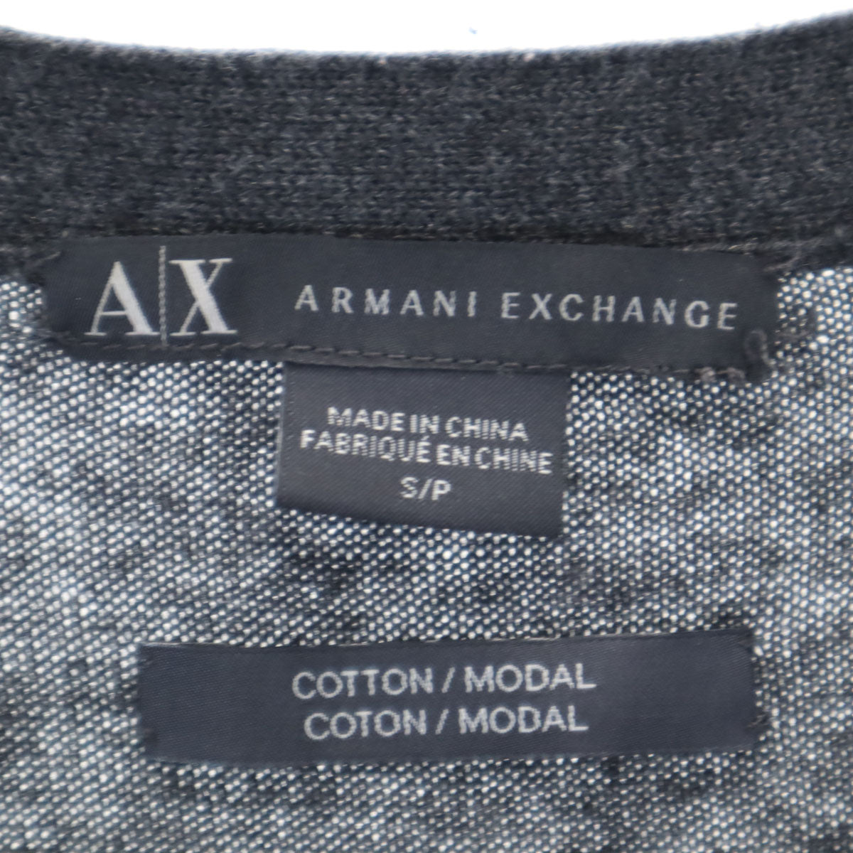 ARMANI EXCHANGE アルマーニエクスチェンジ 長袖 カーディガン S/P グレー ニット レディース