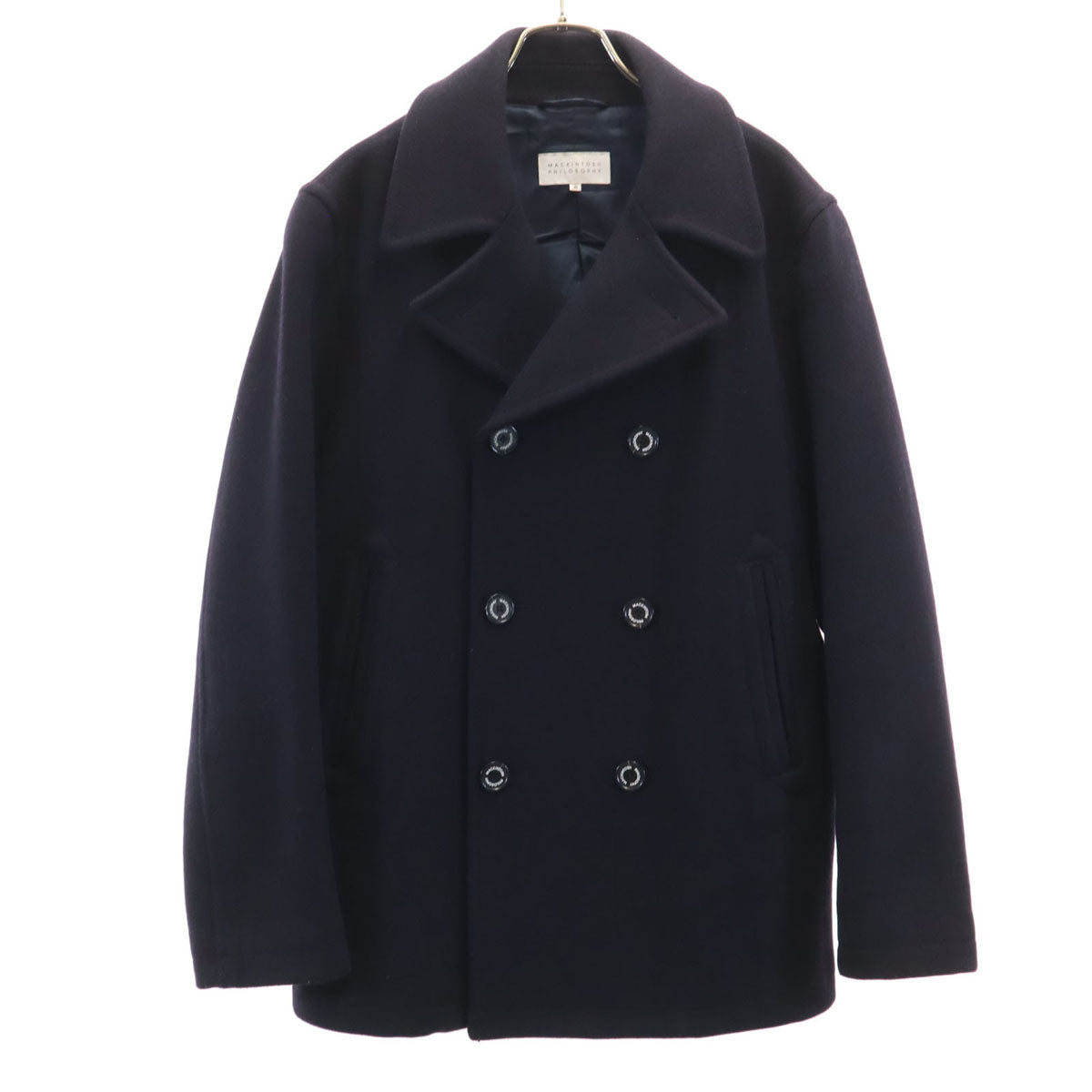 MACKINTOSH PHILOSOPHY マッキントッシュフィロソフィー メルトン ピーコート 40 ブラック Pコート メンズ