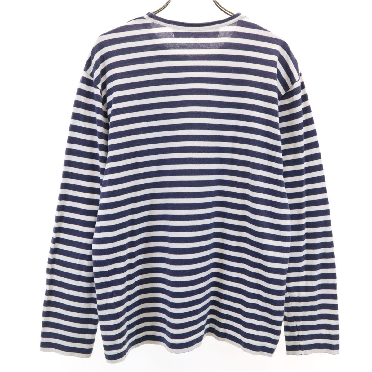 PLAY COMME des GARCONS プレイコムデギャルソン 日本製 ボーダー柄 長袖 Tシャツ M ネイビー ロンT レディース