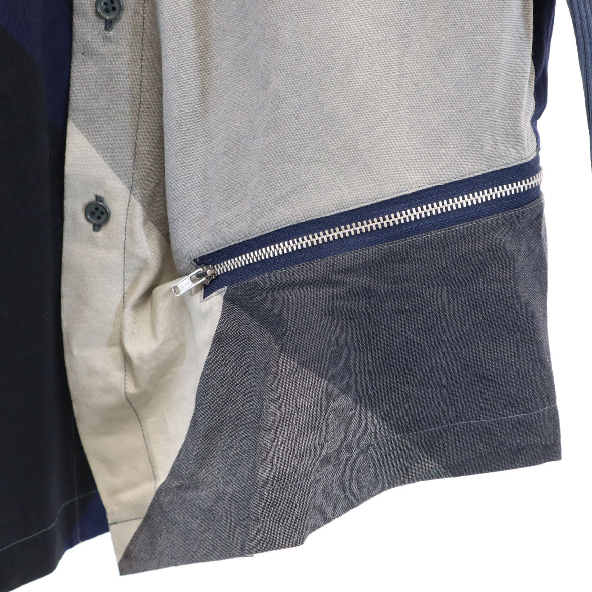 tricot COMME des GARCONS トリココムデギャルソン 1999年 90s 日本製 オールド アーカイブ 長袖 変形 シャツ M グレー レディース