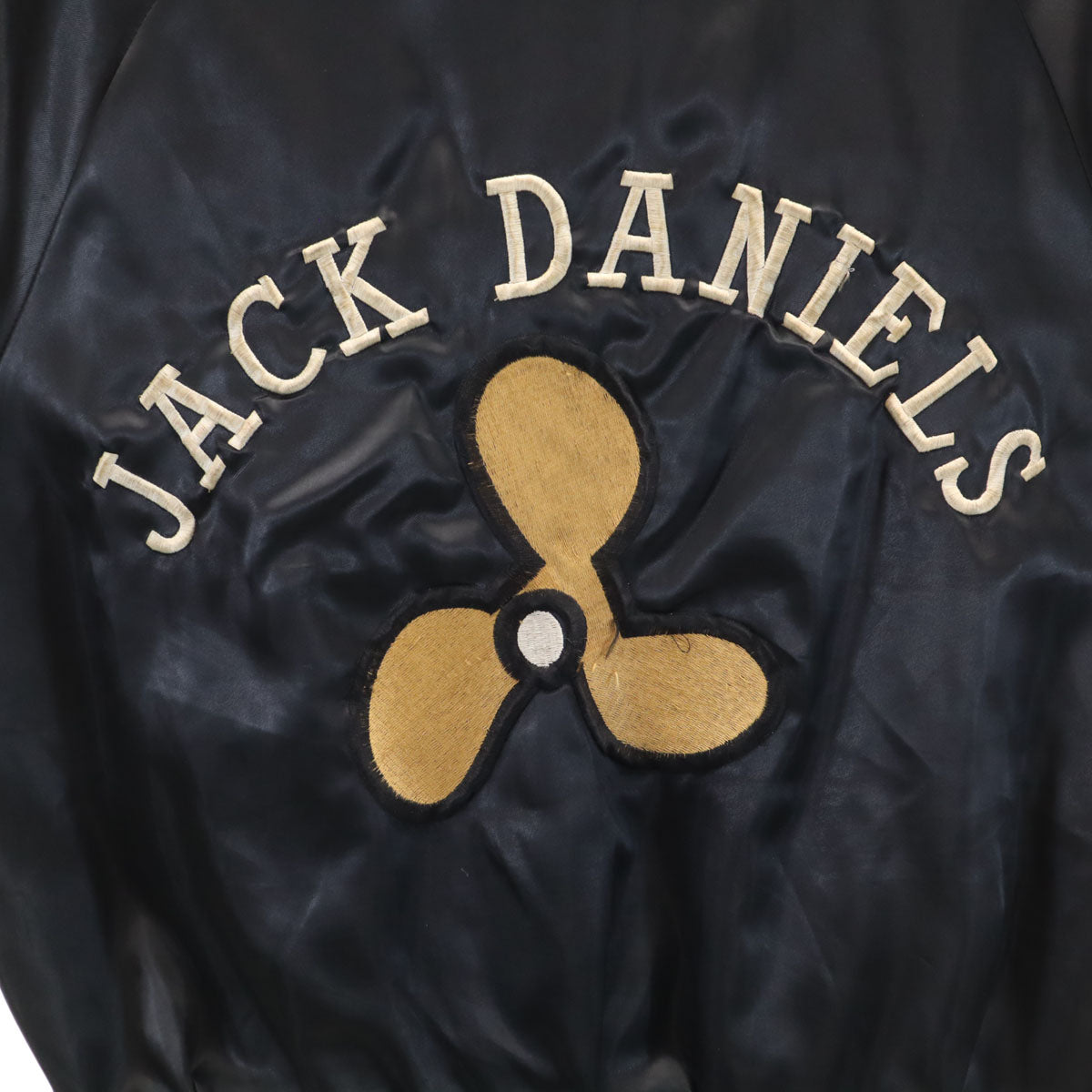 KING LOUIE キングルイ 70s 80s USA製 ヴィンテージ バッグ刺繍 JACK DANIELS PRO FIT ブルゾン S ブラック ジャケット メンズ