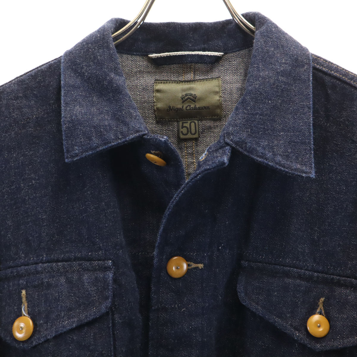 Nigel Cabourn ナイジェルケーボン 日本製 デニムジャケット 50 インディゴ ジージャン メンズ