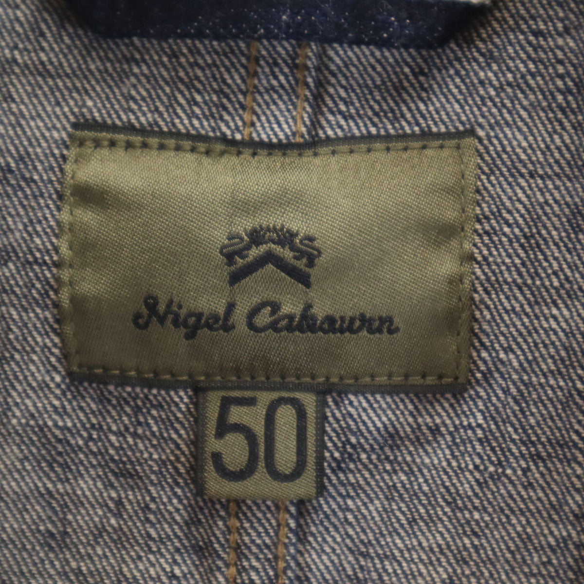 Nigel Cabourn ナイジェルケーボン 日本製 デニムジャケット 50 インディゴ ジージャン メンズ