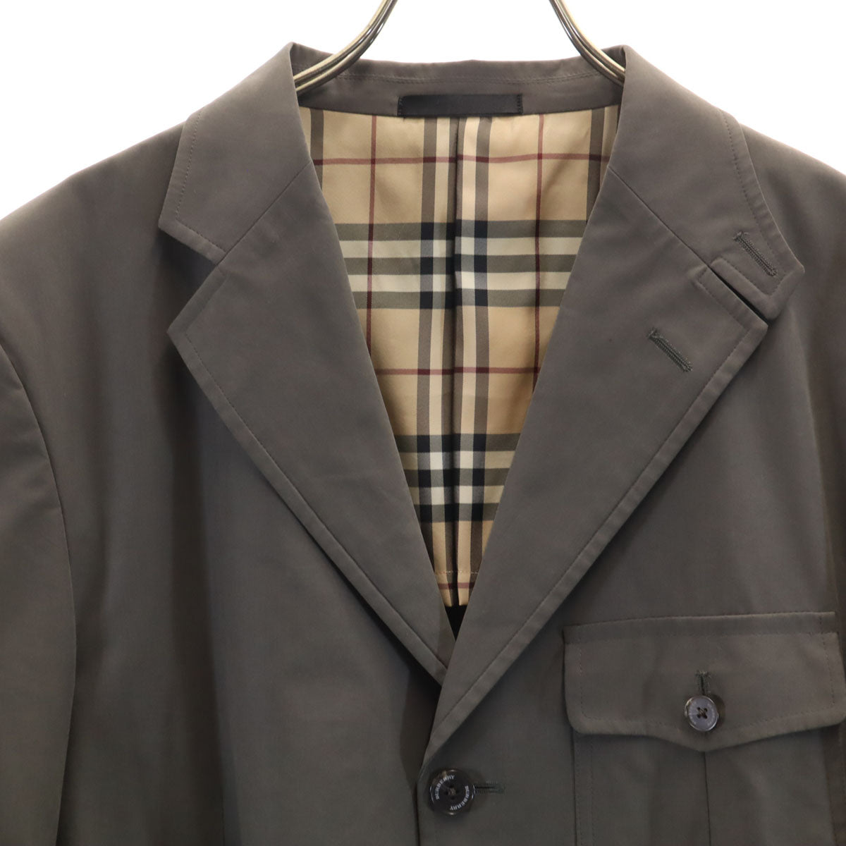 BURBERRY LONDON バーバリーロンドン 日本製 テーラードジャケット LL カーキブラウン系 三陽商会 メンズ