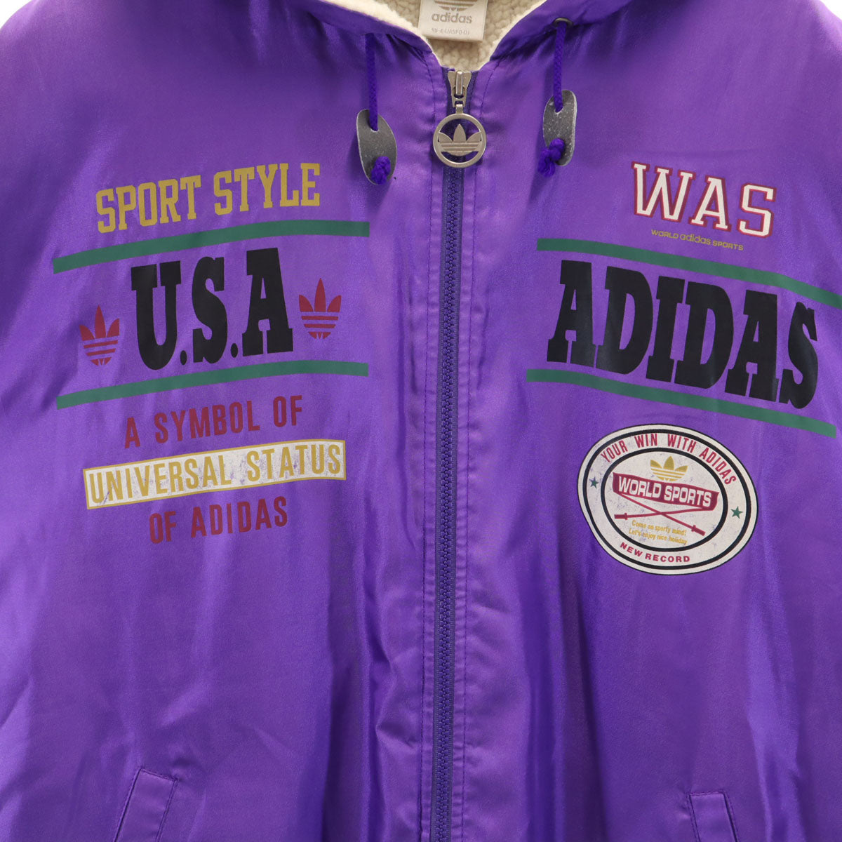 adidas アディダス 80s ヴィンテージ ジャケット O パープル 裏ボア メンズ