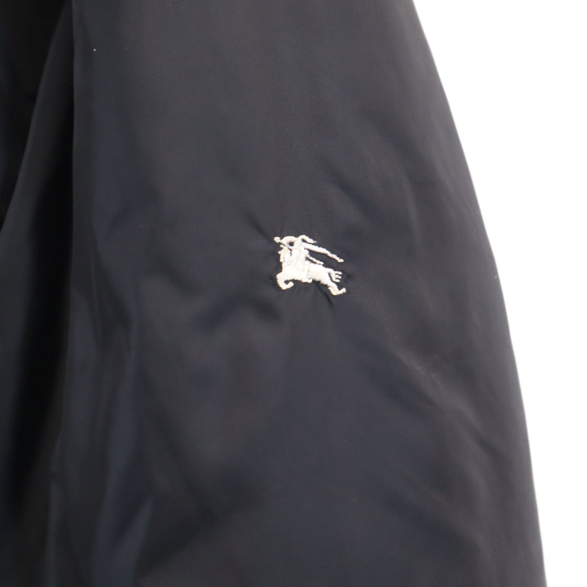 BURBERRY BLACK LABEL バーバリーブラックレーベル ダウンジャケット M ブラック 三陽商会 シルバーフォックスファー付き メンズ