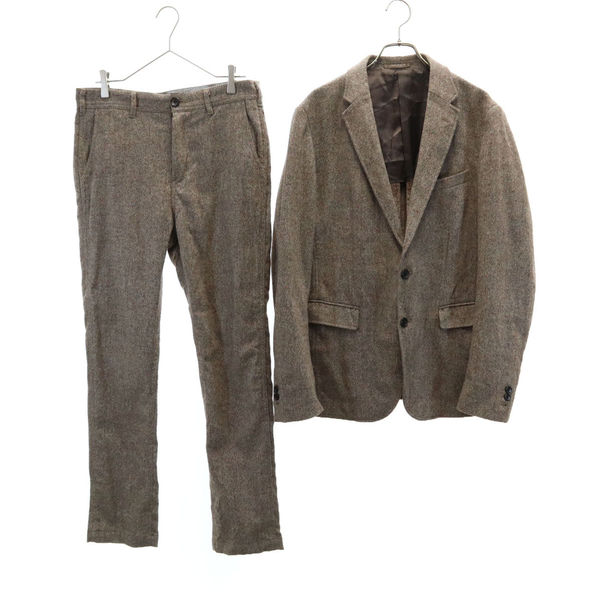 BEAMS ビームス パンツスーツ 上下 セットアップ L ブラウン メンズ
