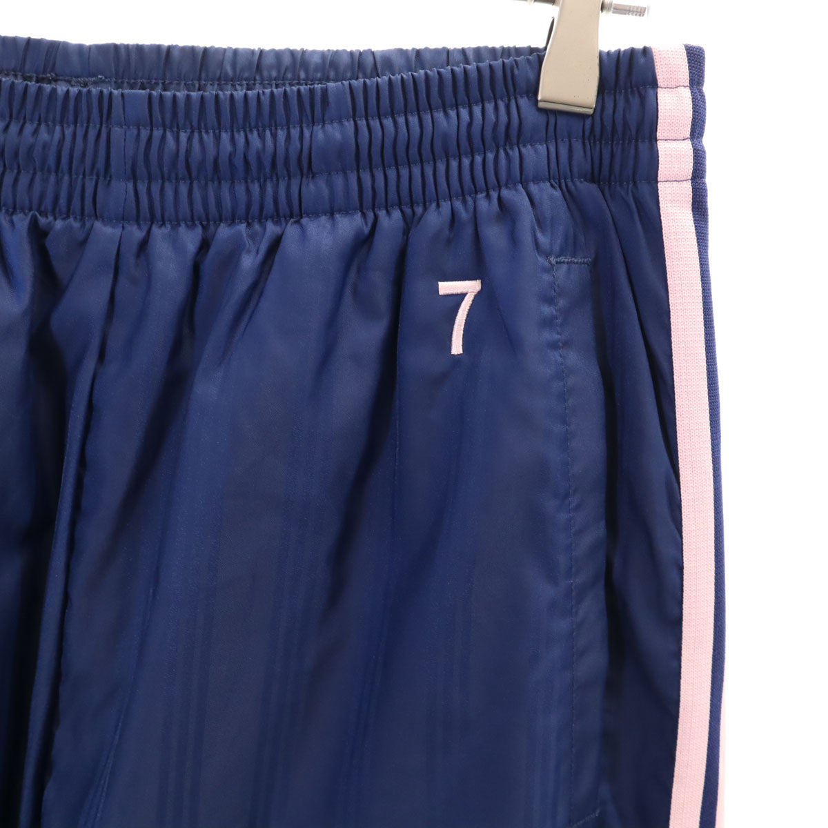 adidas アディダス ストライプ柄 トレーニング ウインドブレーカー 上下 セットアップ M ネイビー 裏トリコット 3ライン メンズ