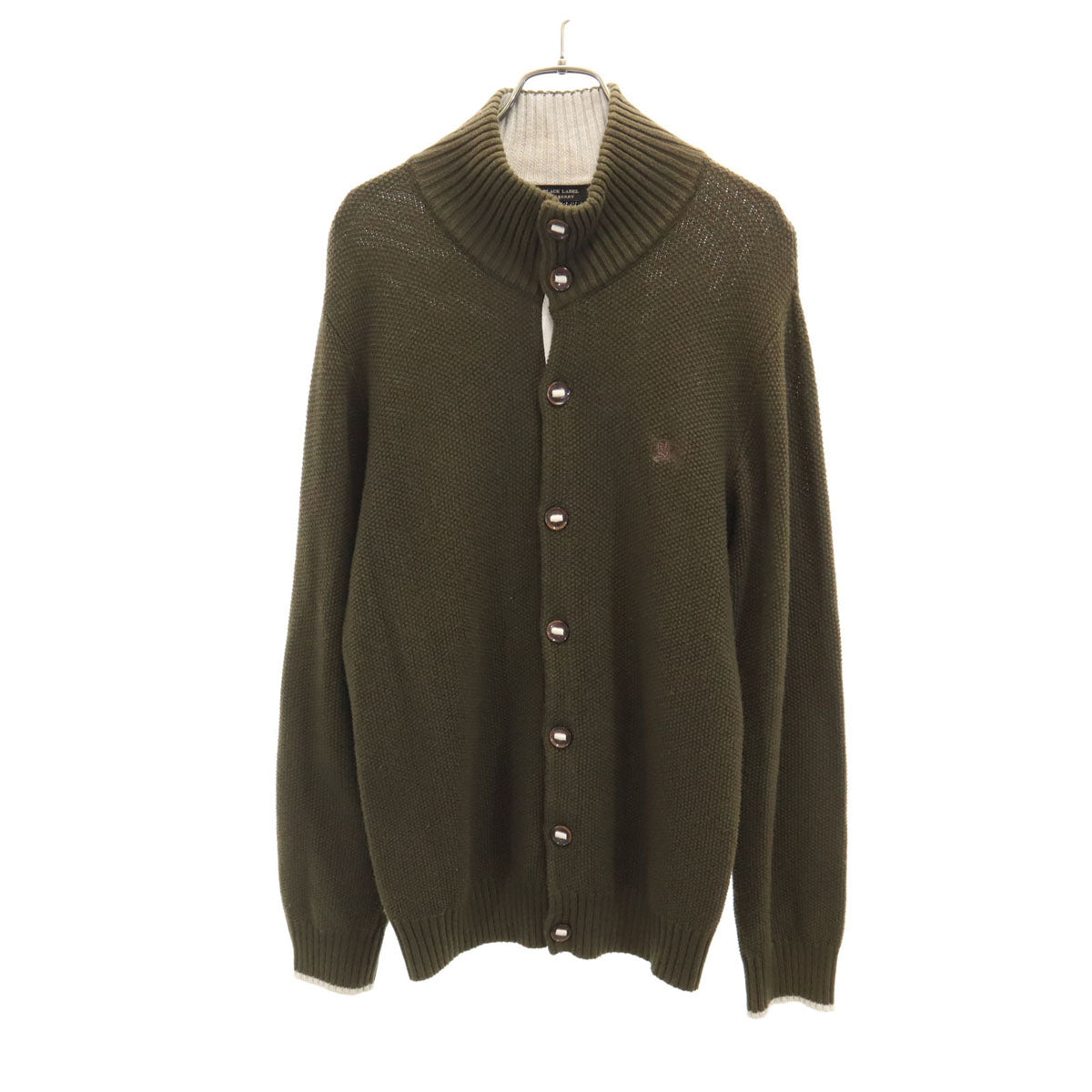 BURBERRY BLACK LABEL バーバリーブラックレーベル 長袖 ニットカーディガン 3 カーキ 三陽商会 メンズ